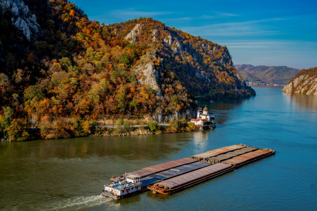 Barge in water